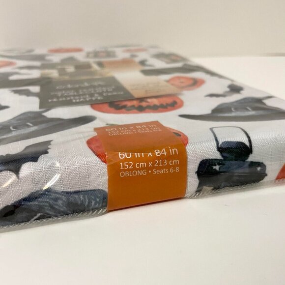 Halloween Water Resistant Tablecloth Easy Care Oblong Colordrift - Picture 11 of 16